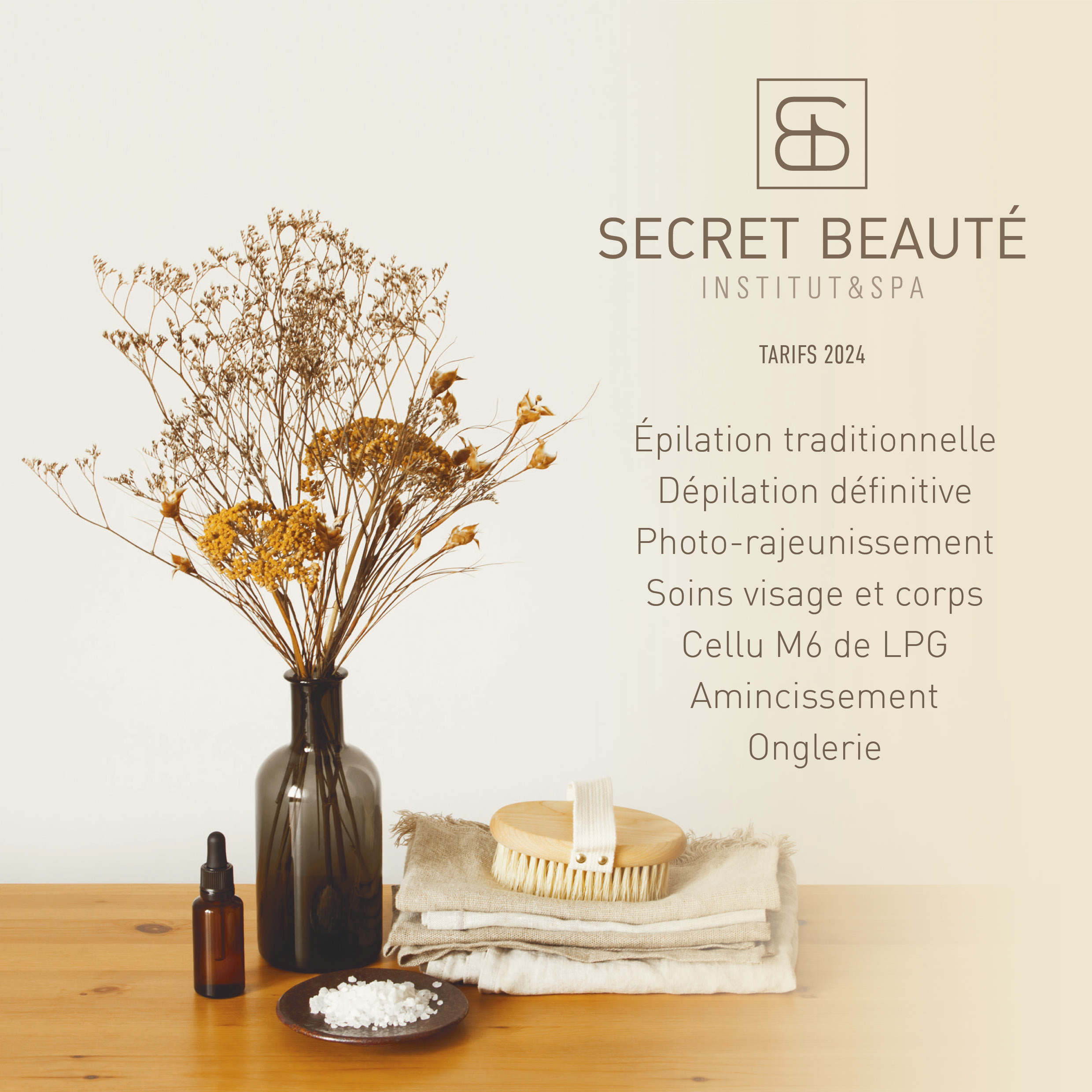 Carte des soins et tarifs 2024